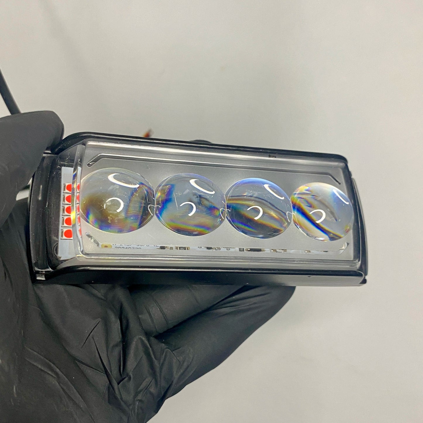 Heavy-Duty 4-Lens LED Light for Cars & Bikes | 8 Functions